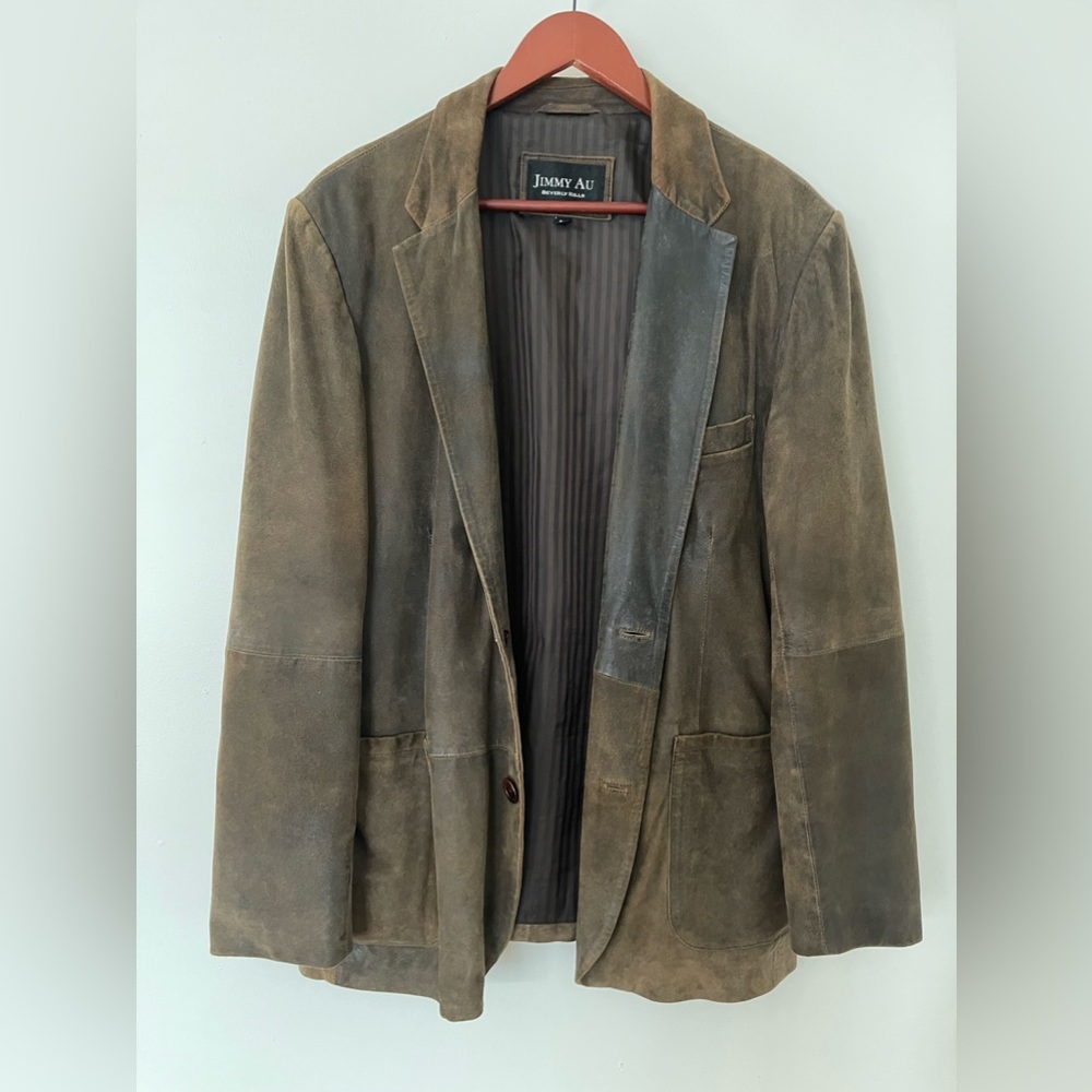 Vintage Brown Suede Blazer